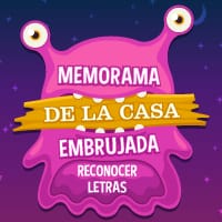 Memorama de la casa embrujada: reconocer letras