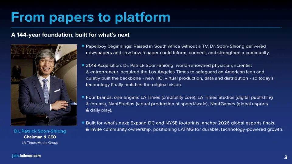 LA Times Investor deck thumbnail
